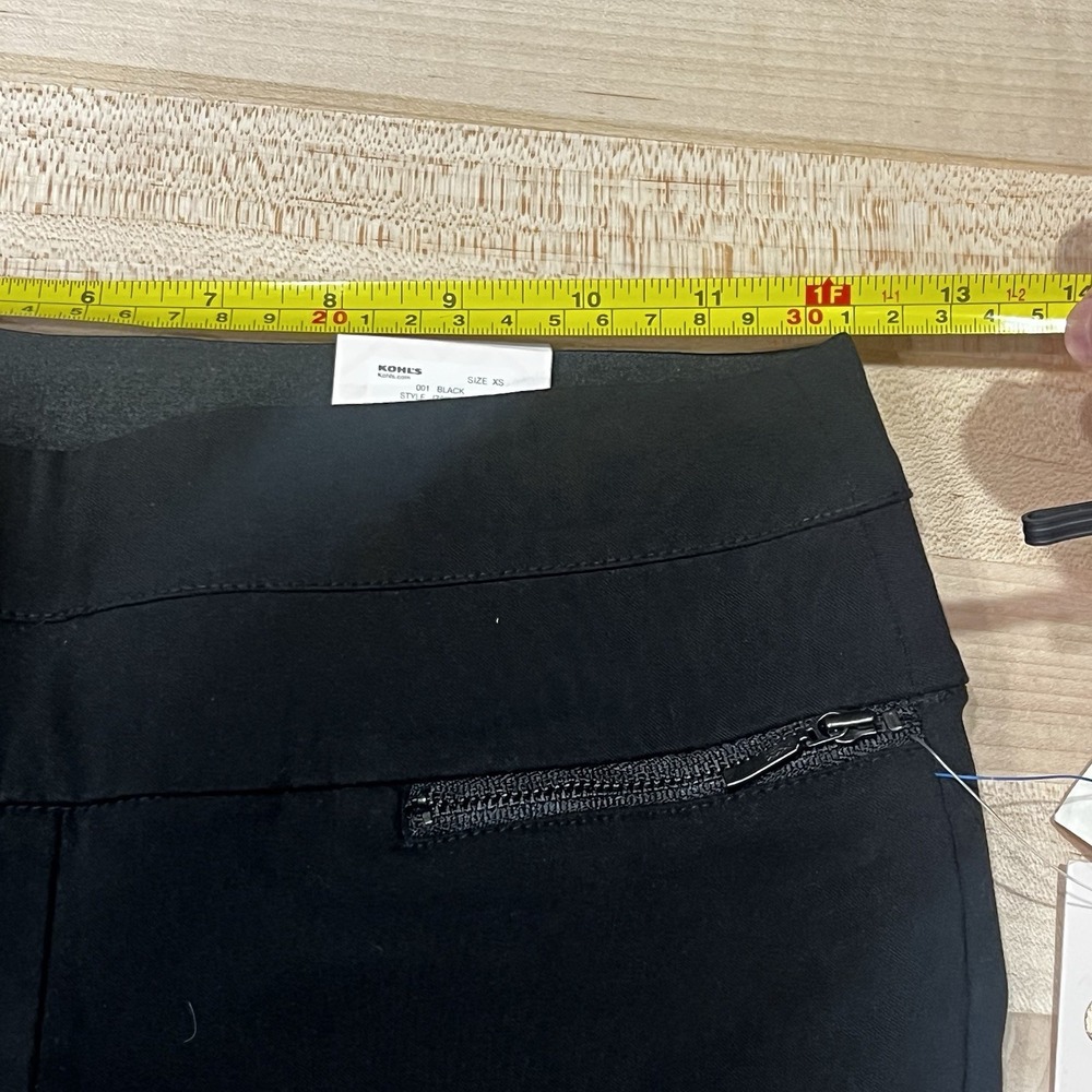 Candie's Pants Women's XS Black Audrey Fit‎ Pull On Stretch Zip Pocket NWT - Picture 5 of 8